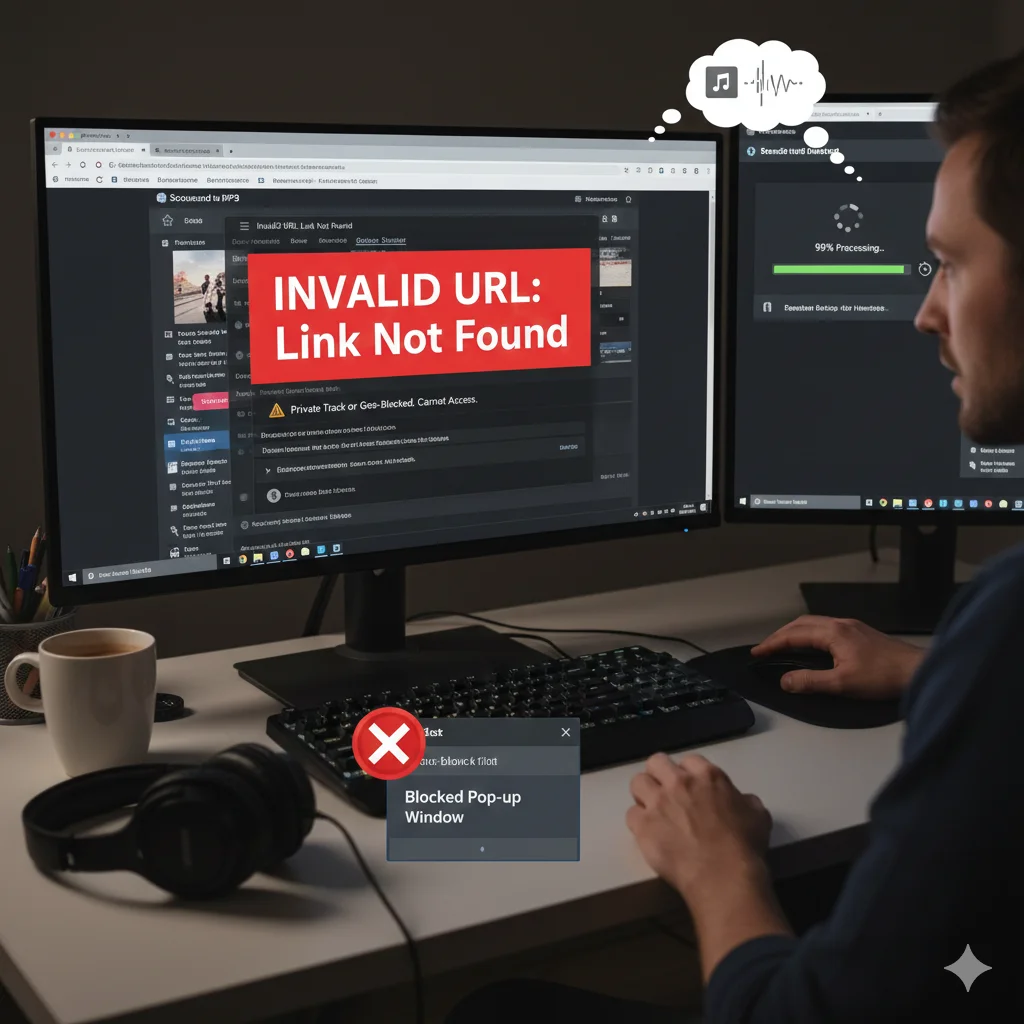 A technical guide showing how to solve common SoundCloud to MP3 connection and conversion errors.